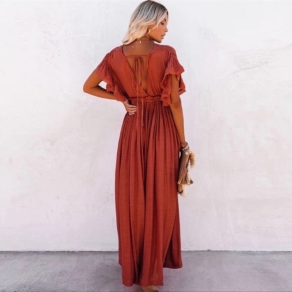 NEW! Bohemian Long Gauze Maxi Peasant Dress - Picture 7 of 9
